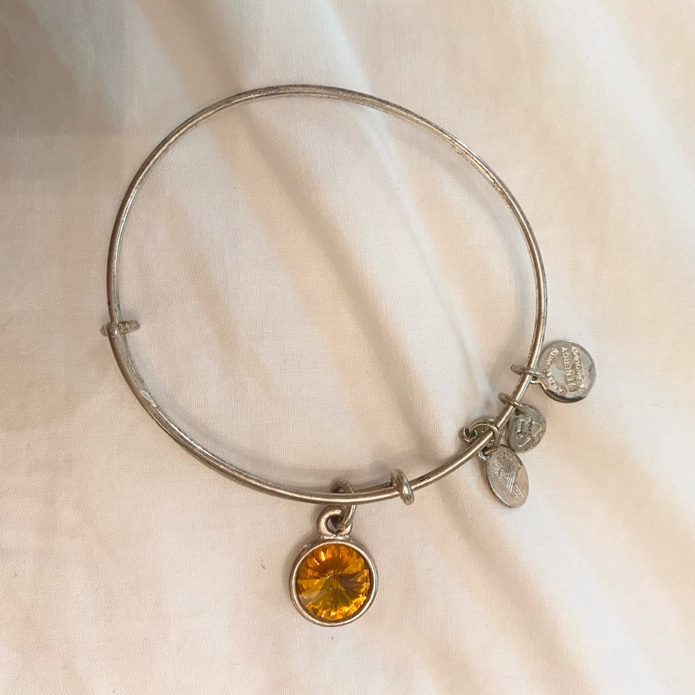 Alex and Ani Topaz Stone Charm Bracelet